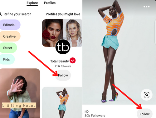 How to follow a topic on Pinterest 