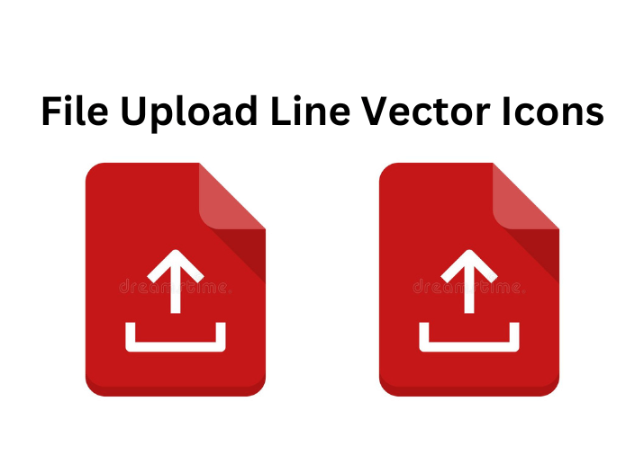File Upload Line Vector Icons